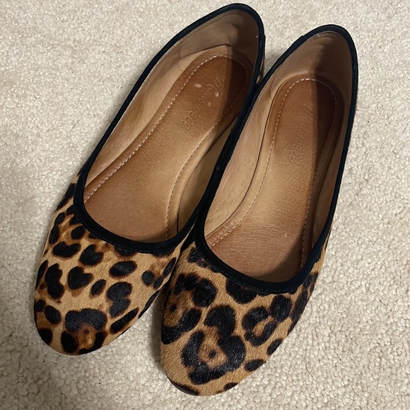 Madewell • the reid ballet flat in leopard calf hair sz 7 - Picture 5 of 10